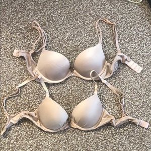 Nude beige Victoria’s secret bras 34A